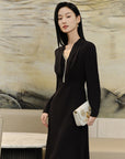 YAYING Silk Waist-Cinched Dress