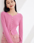 EP YAYING Pure Color Wool Knit Sweater