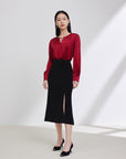 EP YAYING Velvet Mermaid Skirt