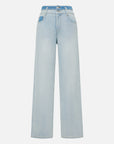 EP YAYING High-Waisted Straight-Leg Jeans