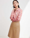 EP YAYING Printed Pleated Shirt