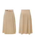EP YAYING Vintage Collegiate Style Midi Skirt