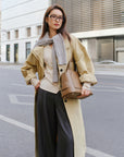 EP YAYING Stand Collar Belted Trench Coat EGKPA7302AE