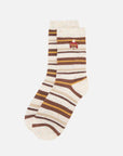 EP YAYING Days of the Week Puppy Embroidered Striped Mid-Calf Candy Socks