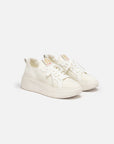 EP YAYING Chunky Sole White Knit Sneakers EAKAOXC02AW