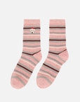 EP YAYING Days of the Week Puppy Embroidered Striped Mid-Calf Candy Socks