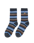 EP YAYING Days of the Week Puppy Embroidered Striped Mid-Calf Candy Socks