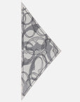 EP YAYING Lustrous Silk Double-Sided Triangle Scarf