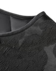 YAYING Black Button Knit Top