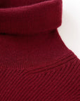 YAYING Red Turtleneck Knit Top