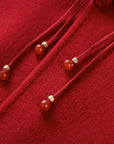 YAYING Stand Collar Frog Button Short Coat