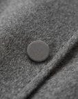 YAYING Charcoal Belted Long Coat with Faux-Fur Collar