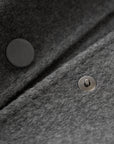 YAYING Charcoal Belted Long Coat with Faux-Fur Collar