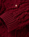 EP YAYING Red Knit Sweater
