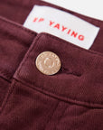 EP YAYING Burgundy Slim Fit Pants