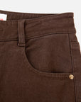 EP YAYING Brown Straight Leg Pants