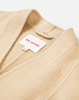 EP YAYING Camel Wool Old-Money Relaxed Mid-Length Coat
