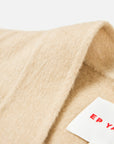 EP YAYING Camel Wool Old-Money Relaxed Mid-Length Coat