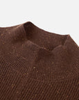 EP YAYING Brown Long Sleeve Knit Top