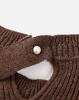 EP YAYING Brown Knit Dress
