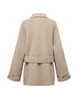 EP YAYING Blue Label Wool Tweed Long Coat