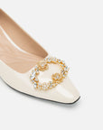 EP YAYING Buckle Detail Chunky Heel Commuter Shoes