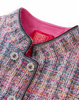 YAYING Chunky Tweed Stand-Collar Jacket