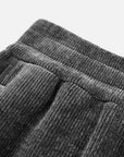 EP YAYING Black Textured Fabric Pants