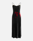 EP YAYING Velvet Black Dress EGKPS4220AH