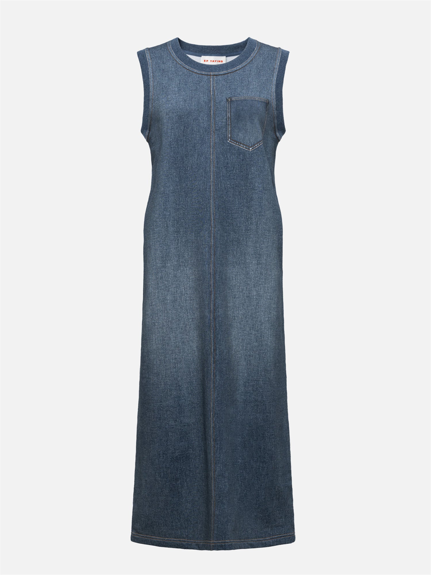 white christmas dresses Roma Label | Women's Sienna Midi Dress, Faux Denim Print (Multicolor, Size Xs)