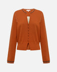 EP YAYING Faux Two-Piece Wool-Cashmere Color-Block Knit Top