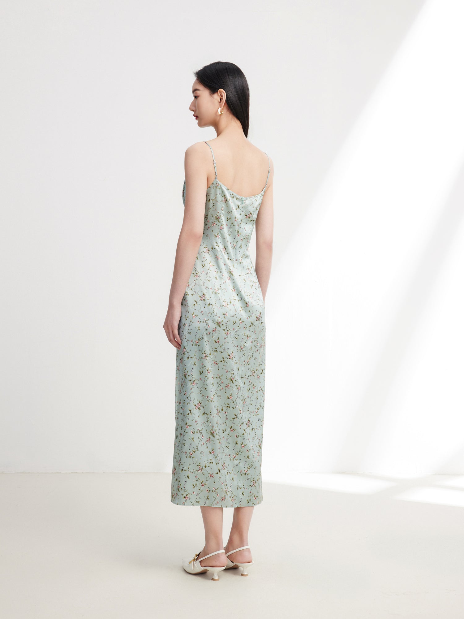 EP YAYING Silk Floral Dress
