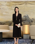 YAYING Silk Waist-Cinched Dress