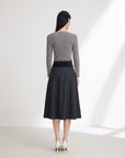 EP YAYING Printed Pleated Slim Shirt