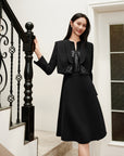 YAYING Golden Wool Slim-Fit Dress