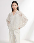 EP YAYING Silk Embroidered Shirt