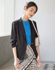 EP YAYING Mulberry Silk Blazer