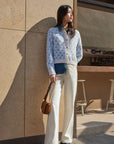 EP YAYING Cotton Linen Straight Jeans