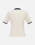 EP YAYING Short-Sleeved Color Block Knitwear
