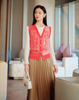 YAYING Embossed Knit Vest