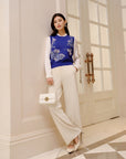 YAYING Velvet Pleated Straight Pants