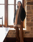 YAYING Velvet Pleated Straight Pants