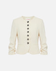 EP YAYING Mulberry Silk Pleated Coat