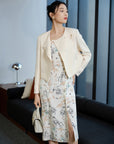 EP YAYING Silk Wool Cropped Jacket