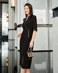 YAYING Chinese Style Waist-Cinched Dress