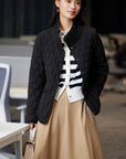 EP YAYING Merino Wool Knitted Cardigan