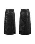 EP YAYING Retro Modern Leather A-Shape Skirt