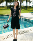 YAYING convertible collar mulberry silk blouse