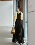 EP YAYING Triacetate Collarless Waist-Defining Vest