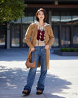 EP YAYING Mid-Length Trench Coat
